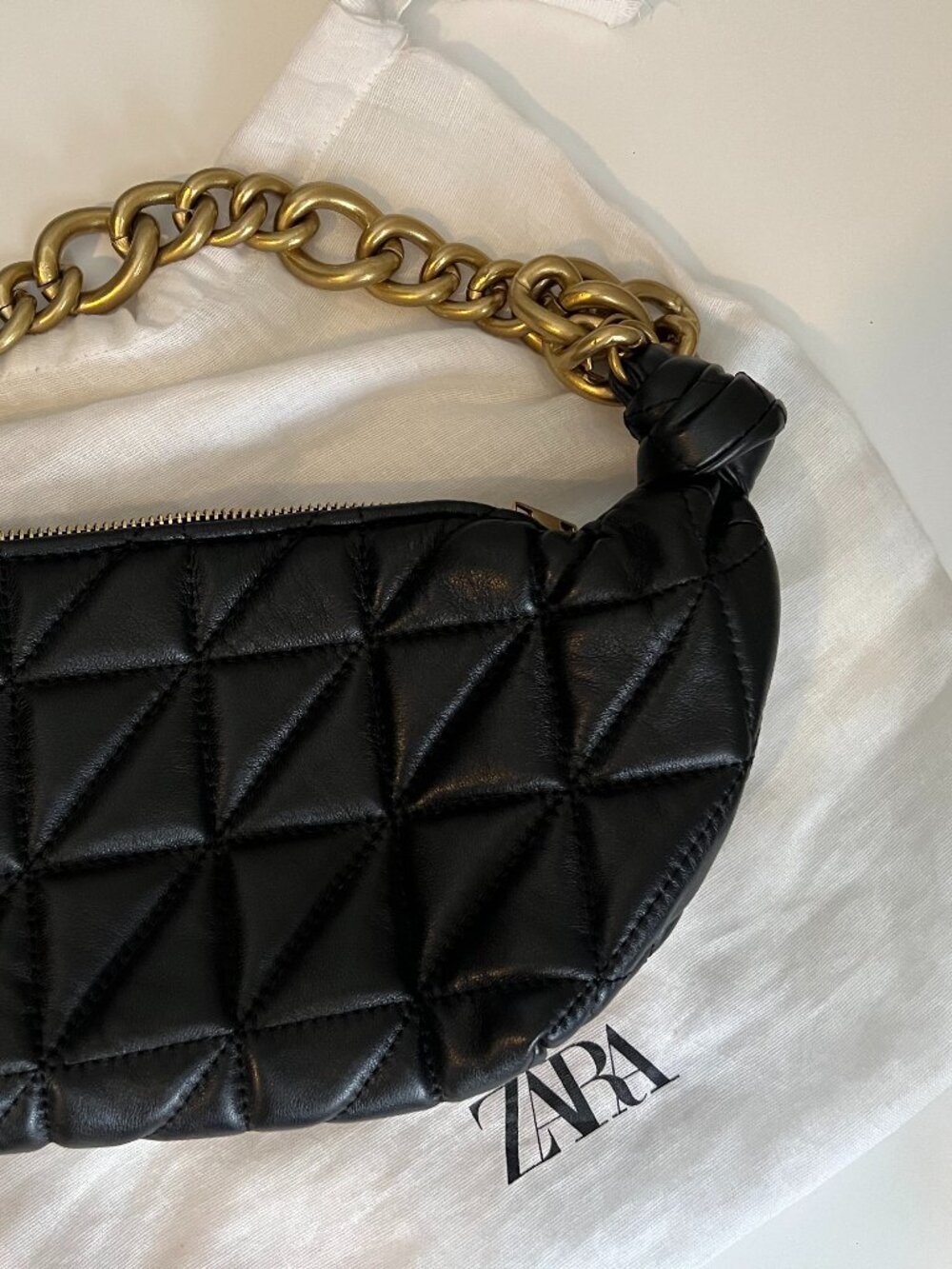 Black leather purse